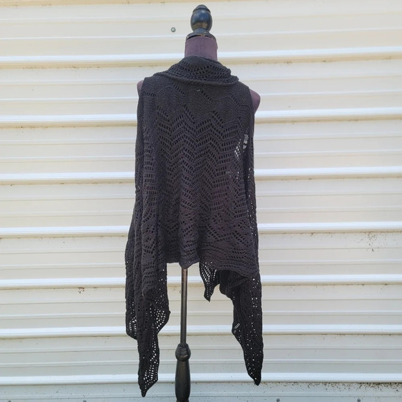 New Directions Women's Top XL Cardigan Open Front Cover Up Crochet Lace Stretch - Picture 10 of 10